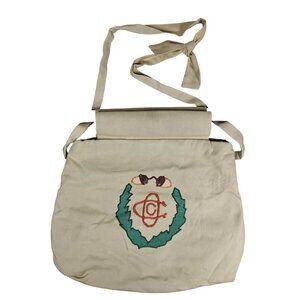 Vintage Oakmont CC Embroidered Golf Tote Bag Wooden Handle Adjustable Strap